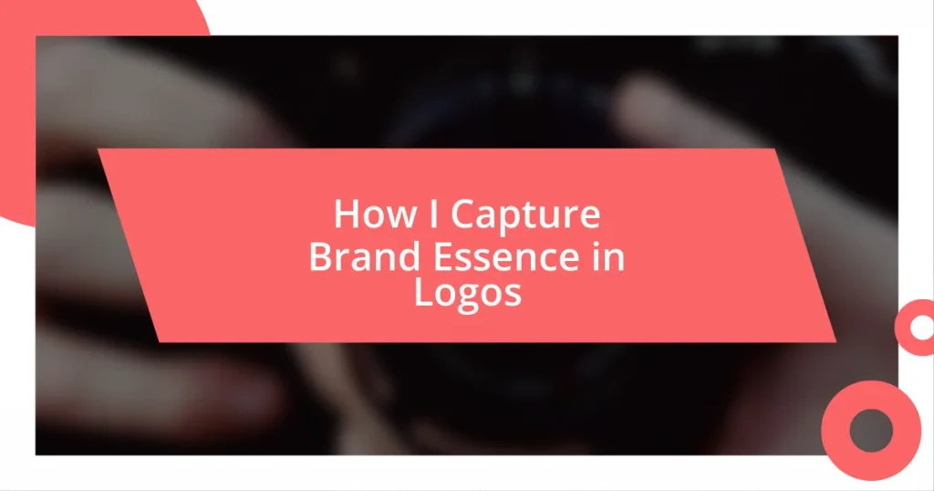 How I Capture Brand Essence in Logos