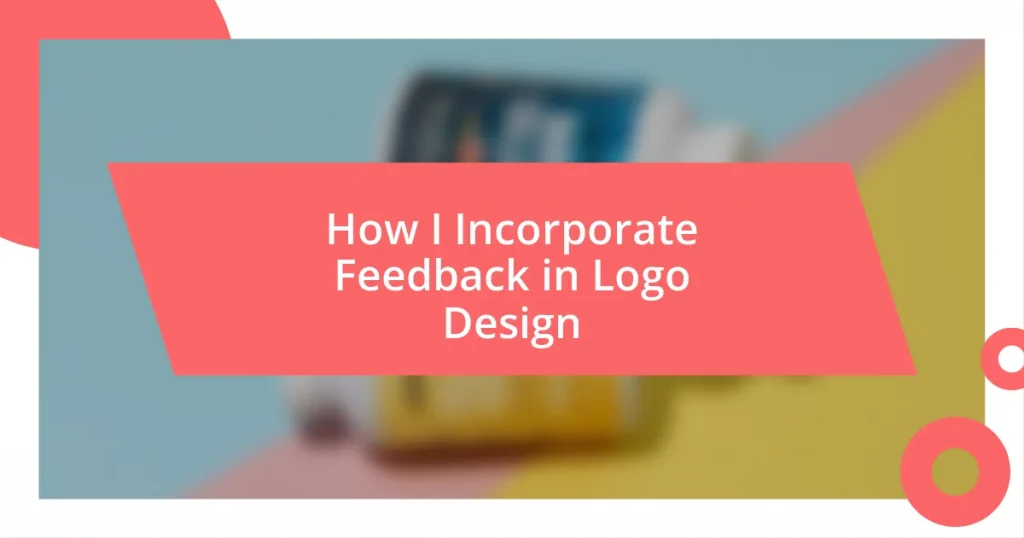 How I Incorporate Feedback in Logo Design