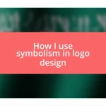 How I use symbolism in logo design