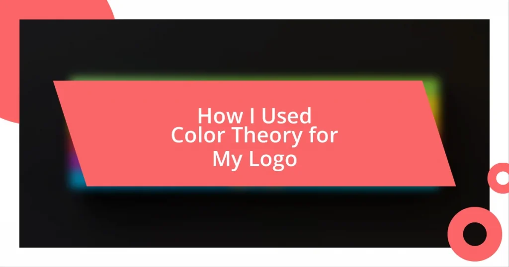 How I Used Color Theory for My Logo