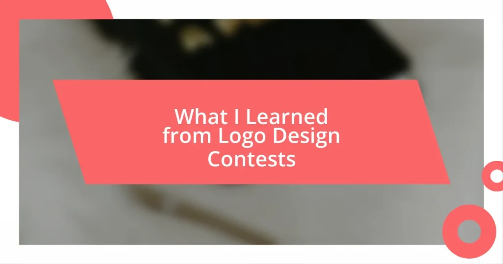 What I Learned from Logo Design Contests